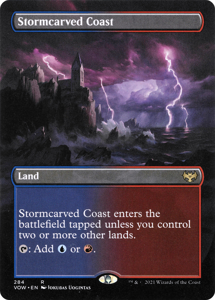 Stormcarved Coast (Borderless Alternate Art) [Innistrad: Crimson Vow] - The Mythic Store | 24h Order Processing