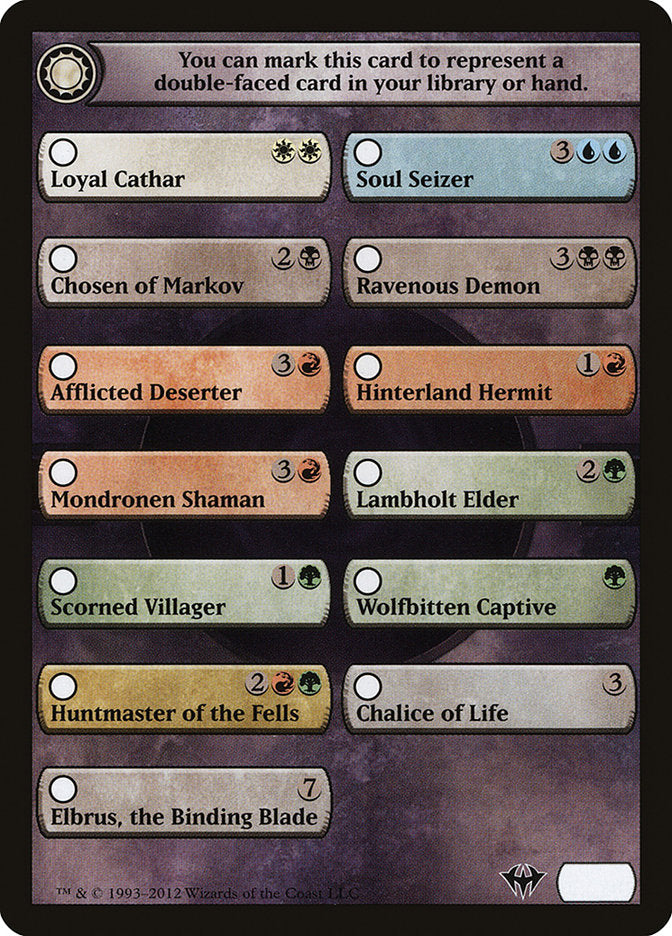 Dark Ascension Checklist [Dark Ascension Tokens] - The Mythic Store | 24h Order Processing