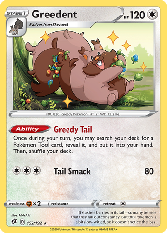 Greedent (152/192) [Sword & Shield: Rebel Clash] - The Mythic Store | 24h Order Processing