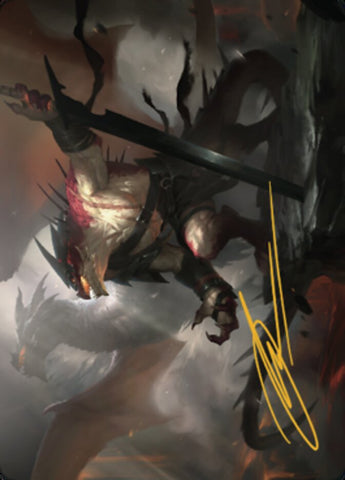 Rivaz of the Claw Art Card (Gold-Stamped Signature) [Dominaria United Art Series] - The Mythic Store | 24h Order Processing