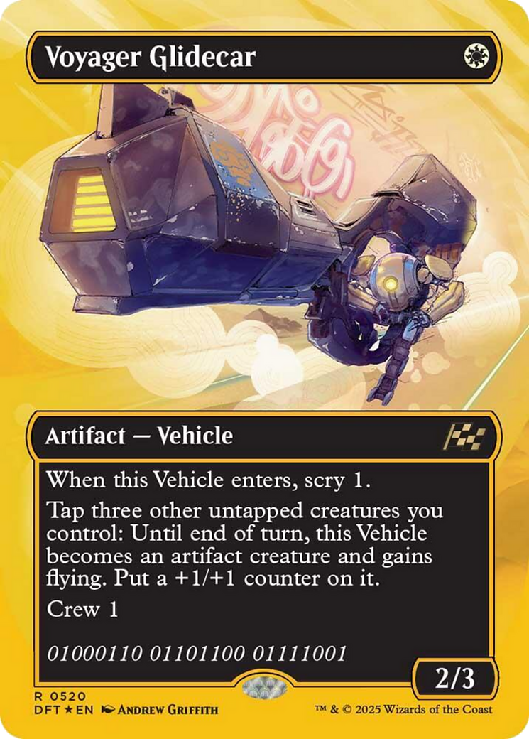 Voyager Glidecar (Borderless) (First-Place Foil) [Aetherdrift] - The Mythic Store | 24h Order Processing