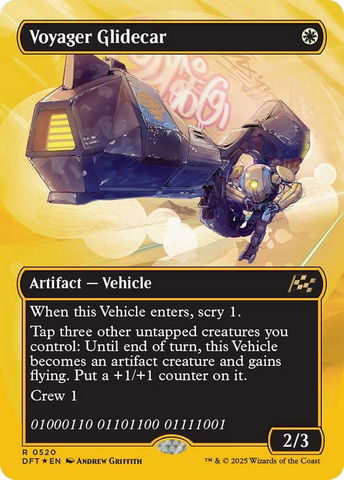 Voyager Glidecar (Borderless) (First-Place Foil) [Aetherdrift] - The Mythic Store | 24h Order Processing