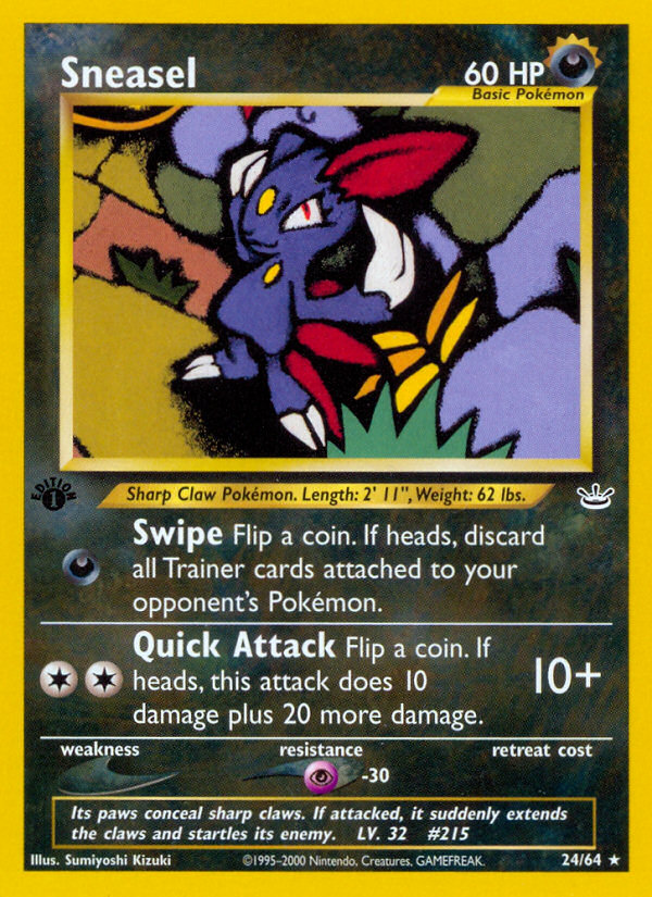 Sneasel (24/64) [Neo Revelation 1st Edition] - The Mythic Store | 24h Order Processing