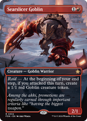 Searslicer Goblin (Borderless) [Foundations] - The Mythic Store | 24h Order Processing