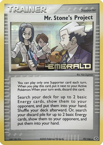 Mr. Stone's Project (79/106) (Stamped) [EX: Emerald] - The Mythic Store | 24h Order Processing