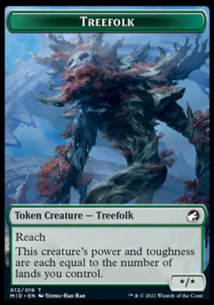 Treefolk Token [Innistrad: Midnight Hunt Tokens] - The Mythic Store | 24h Order Processing
