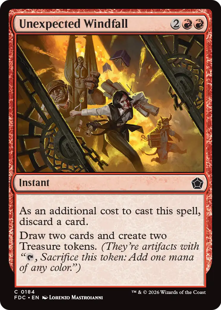 Unexpected Windfall [Foundations Commander] - The Mythic Store | 24h Order Processing