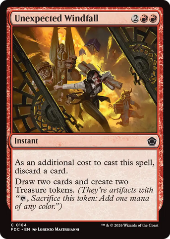 Unexpected Windfall [Foundations Commander] - The Mythic Store | 24h Order Processing