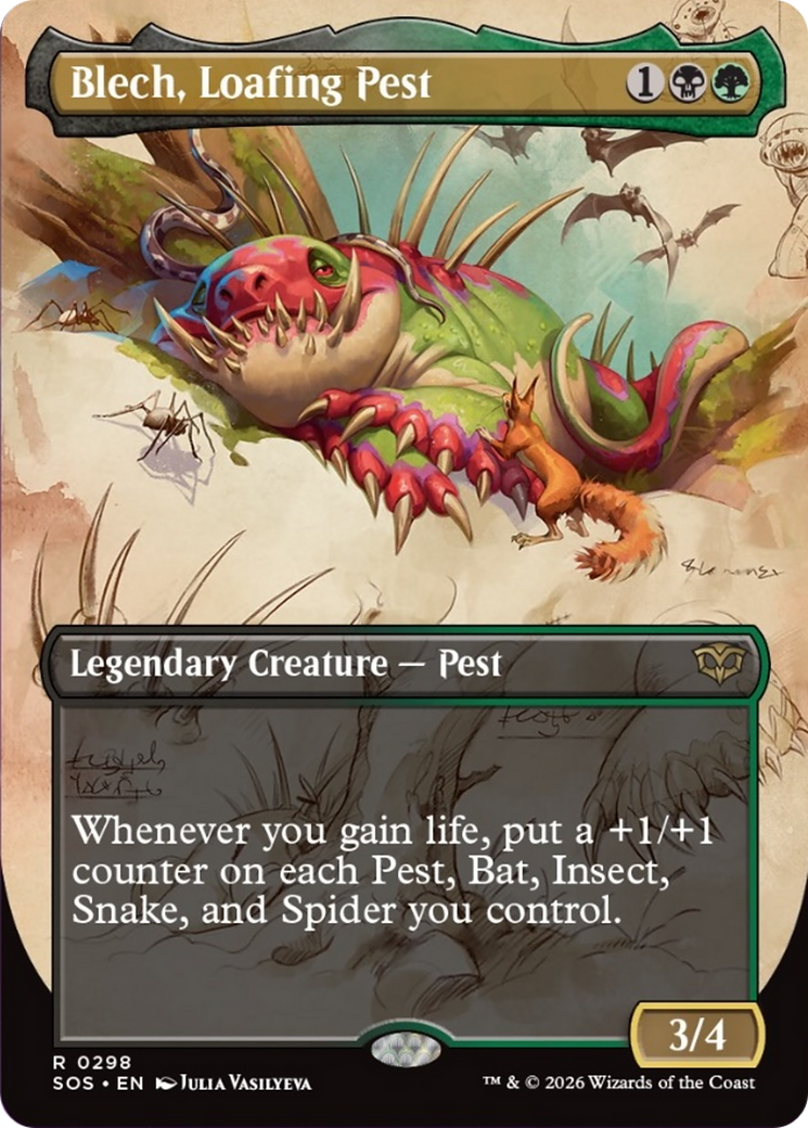 Blech, Loafing Pest (Borderless) [Secrets of Strixhaven] - The Mythic Store | 24h Order Processing