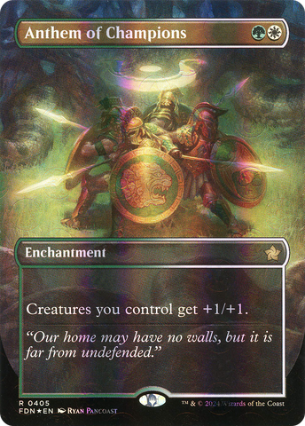 Anthem of Champions (Borderless Mana Foil) [Foundations] - The Mythic Store | 24h Order Processing