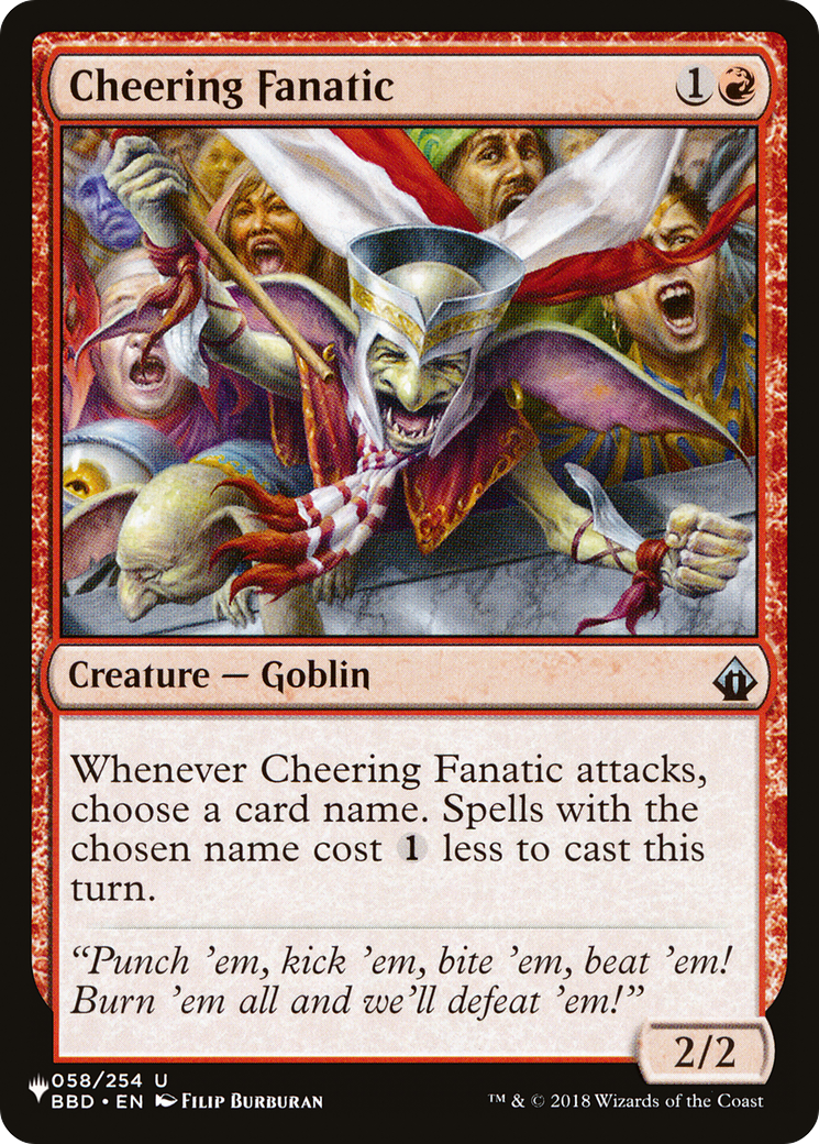 Cheering Fanatic [The List] - The Mythic Store | 24h Order Processing