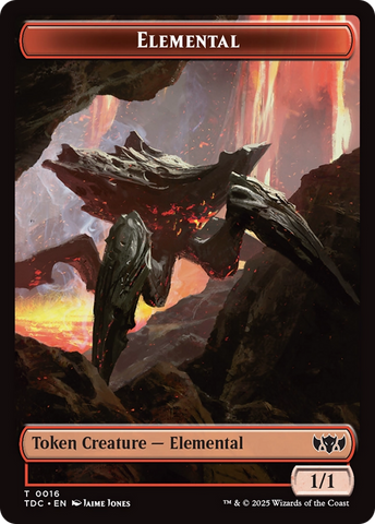 Elemental (0016) // Gold Double-Sided Token [Tarkir: Dragonstorm Commander Tokens] - The Mythic Store | 24h Order Processing