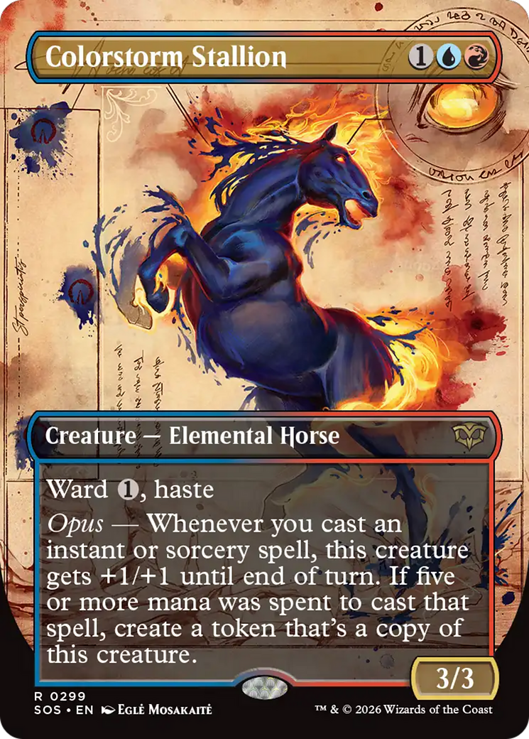 Colorstorm Stallion (Borderless) [Secrets of Strixhaven] - The Mythic Store | 24h Order Processing