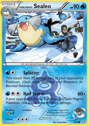 Team Aqua's Sealeo (4/34) [XY: Double Crisis] - The Mythic Store | 24h Order Processing