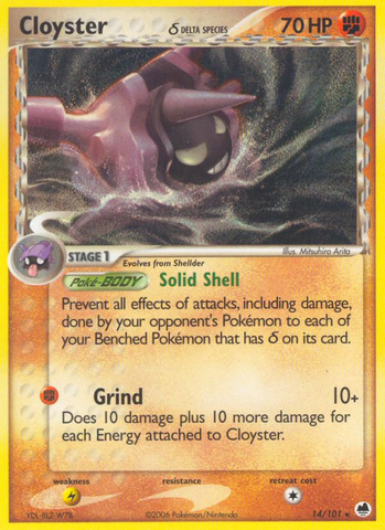 Cloyster (14/101) (Delta Species) [EX: Dragon Frontiers] - The Mythic Store | 24h Order Processing
