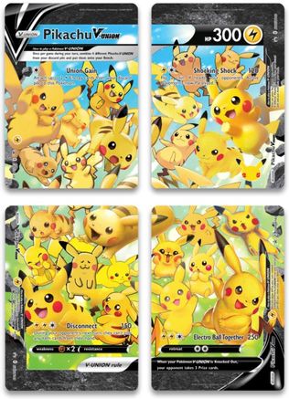 Pikachu V-UNION (Set of 4) [Sword & Shield: Black Star Promos] - The Mythic Store | 24h Order Processing