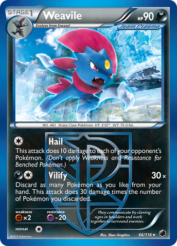 Weavile (66/116) [Black & White: Plasma Freeze] - The Mythic Store | 24h Order Processing