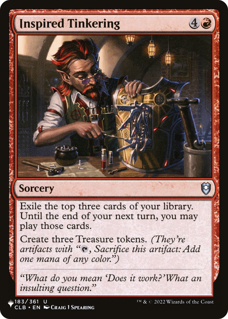 Inspired Tinkering [The List] - The Mythic Store | 24h Order Processing