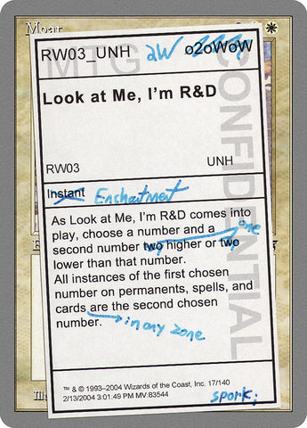 Look at Me, I'm R&D [Unhinged] - The Mythic Store | 24h Order Processing
