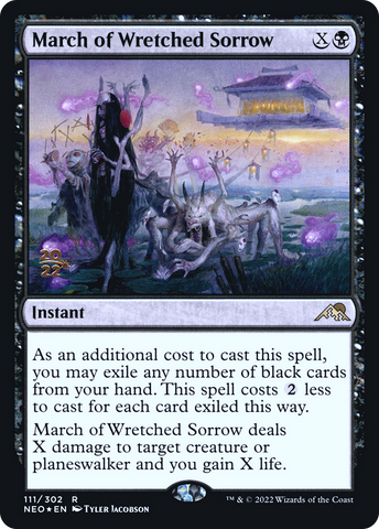 March of Wretched Sorrow [Kamigawa: Neon Dynasty Prerelease Promos] - The Mythic Store | 24h Order Processing
