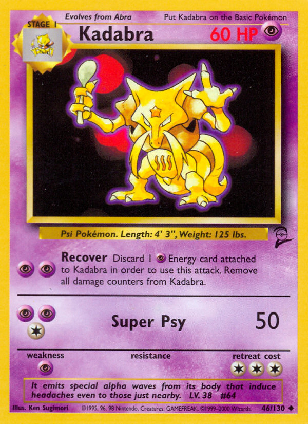 Kadabra (46/130) [Base Set 2] - The Mythic Store | 24h Order Processing