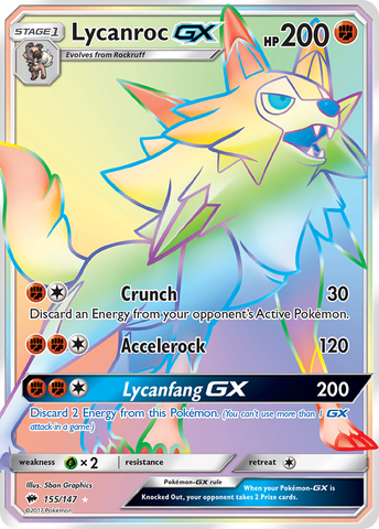 Lycanroc GX (155/147) [Sun & Moon: Burning Shadows] - The Mythic Store | 24h Order Processing