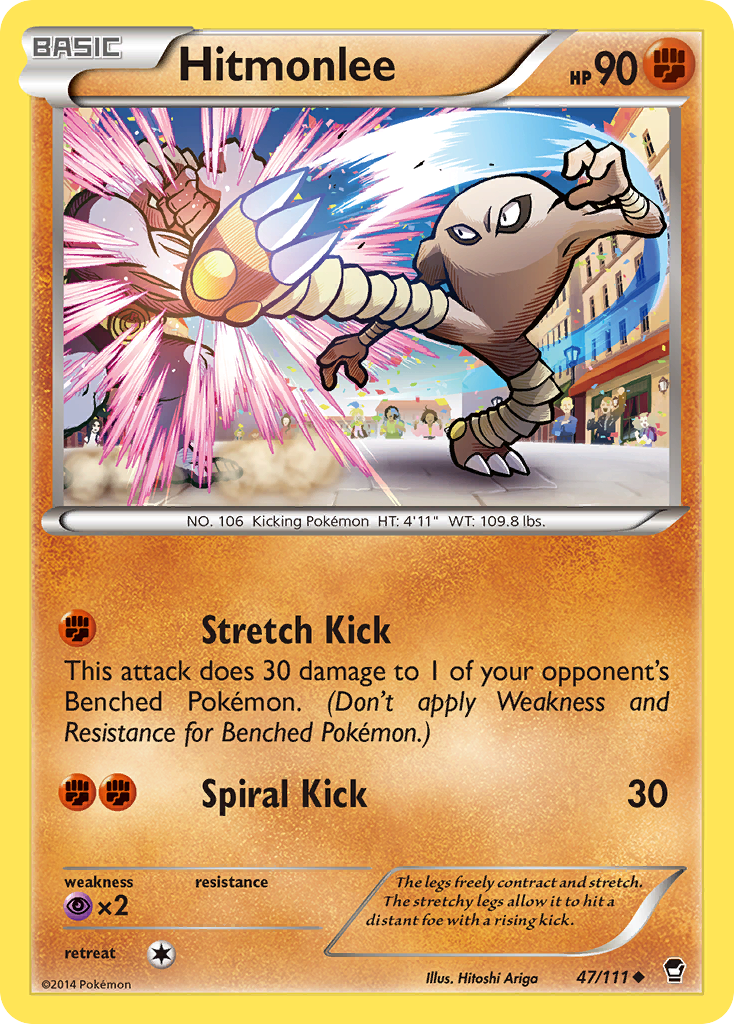 Hitmonlee (47/111) [XY: Furious Fists] - The Mythic Store | 24h Order Processing