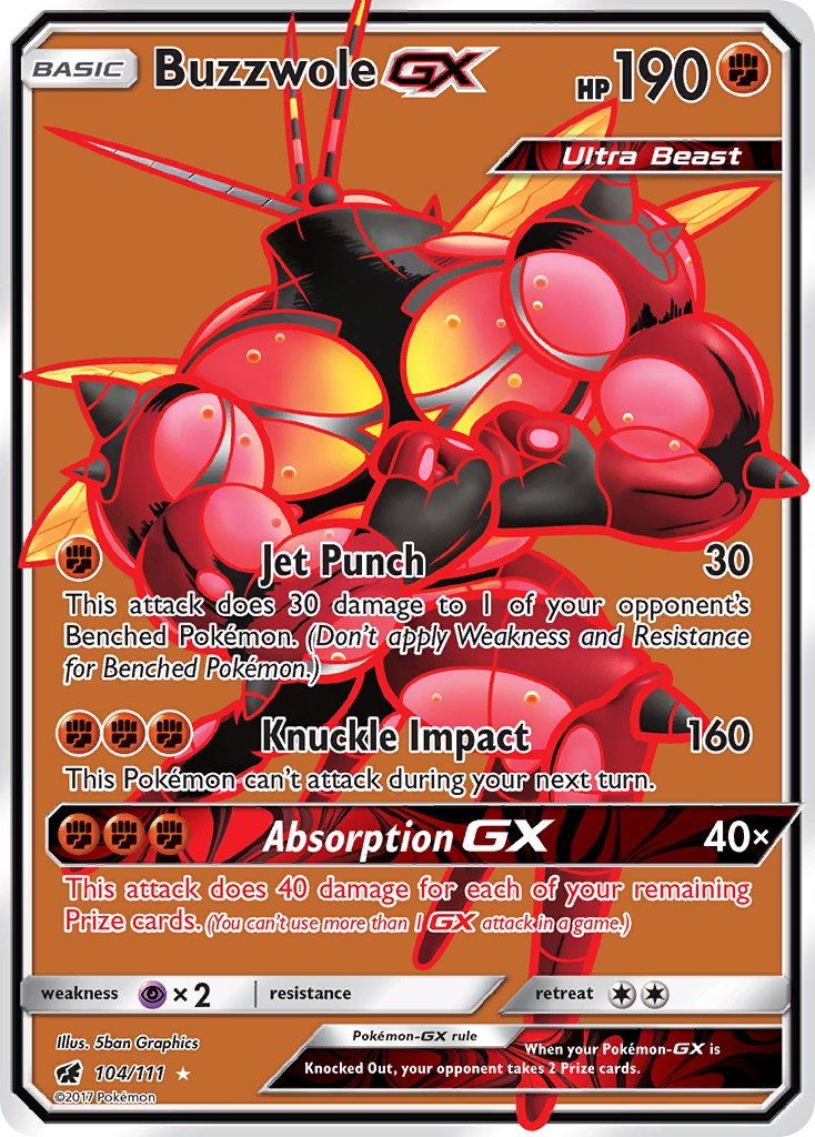 Buzzwole GX (104/111) [Sun & Moon: Crimson Invasion] - The Mythic Store | 24h Order Processing
