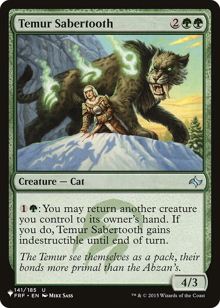 Temur Sabertooth [The List] - The Mythic Store | 24h Order Processing