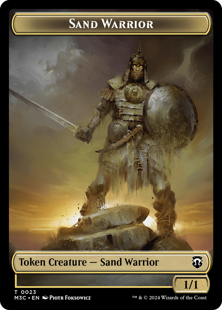 Marit Lage (Ripple Foil) // Sand Warrior Double-Sided Token [Modern Horizons 3 Commander Tokens] - The Mythic Store | 24h Order Processing