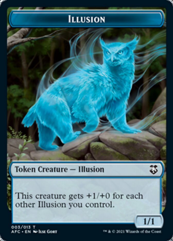 Illusion // Zombie Double-Sided Token [Dungeons & Dragons: Adventures in the Forgotten Realms Commander Tokens] - The Mythic Store | 24h Order Processing