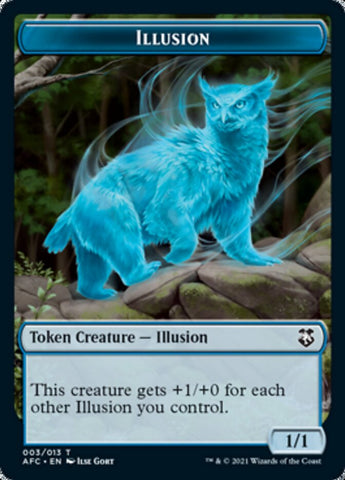 Illusion // Zombie Double-Sided Token [Dungeons & Dragons: Adventures in the Forgotten Realms Commander Tokens] - The Mythic Store | 24h Order Processing
