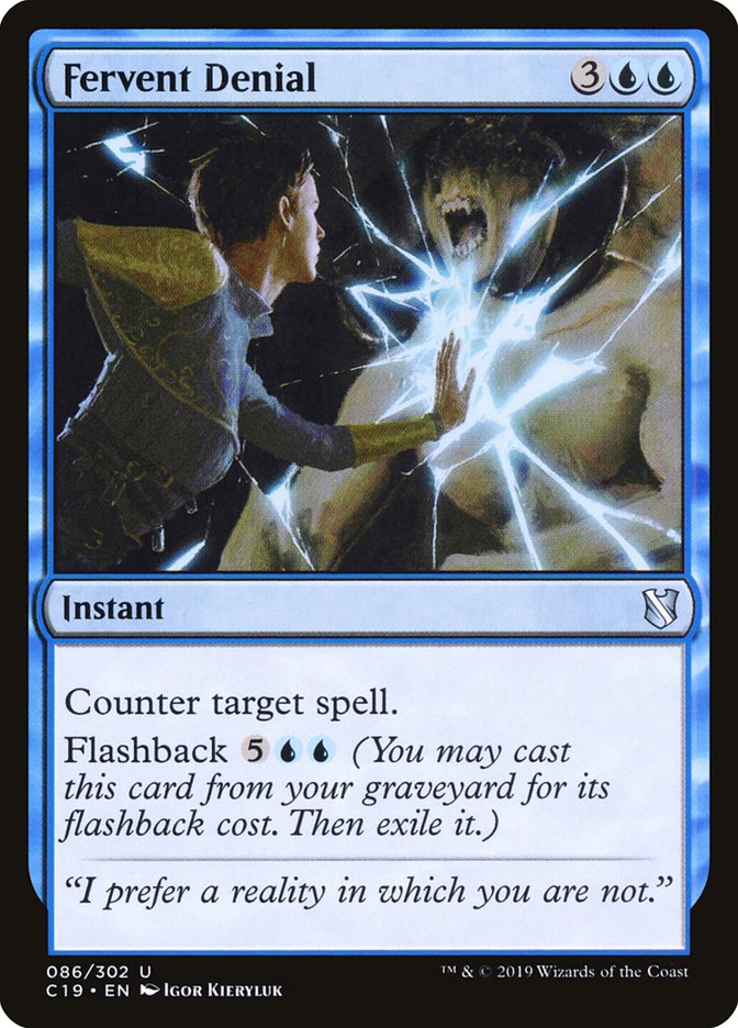 Fervent Denial [Commander 2019] - The Mythic Store | 24h Order Processing
