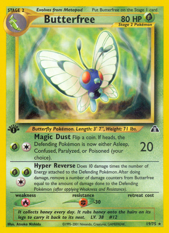 Butterfree (19/75) [Neo Discovery 1st Edition] - The Mythic Store | 24h Order Processing