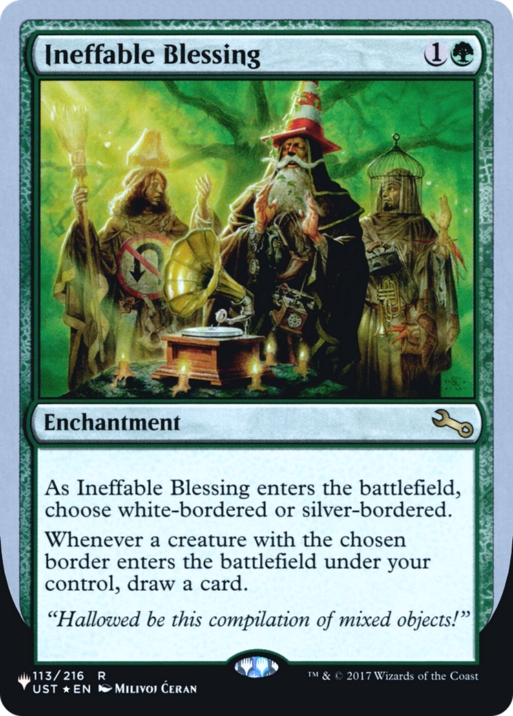 Ineffable Blessing (Bordered) (Unfinity Foil Edition) [The List] - The Mythic Store | 24h Order Processing