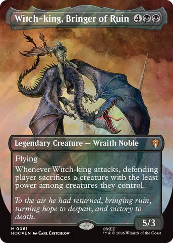 Witch-king, Bringer of Ruin (Borderless) (Surge Foil) [The Hobbit: Eternal-Legal] - The Mythic Store | 24h Order Processing