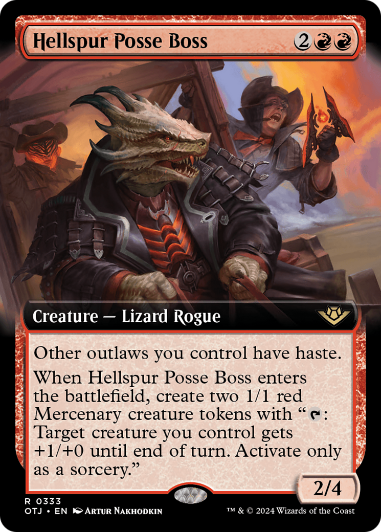 Hellspur Posse Boss (Extended Art) [Outlaws of Thunder Junction] - The Mythic Store | 24h Order Processing