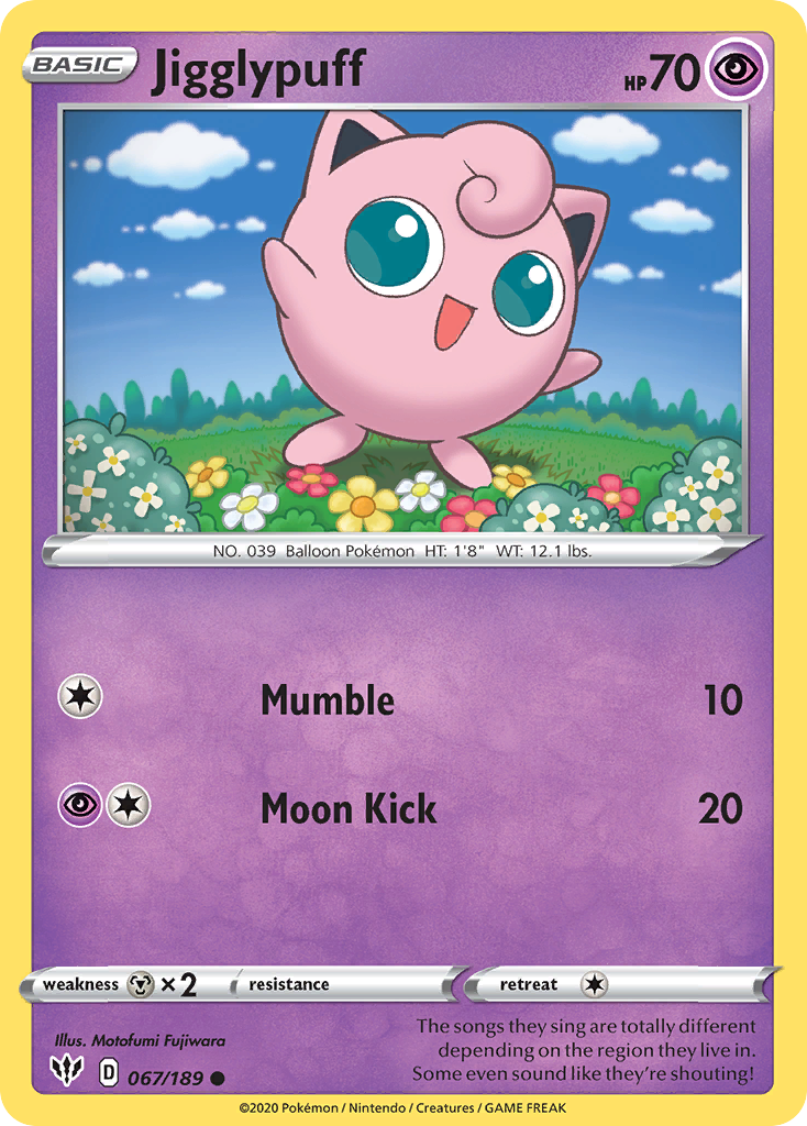 Jigglypuff (067/189) [Sword & Shield: Darkness Ablaze] - The Mythic Store | 24h Order Processing