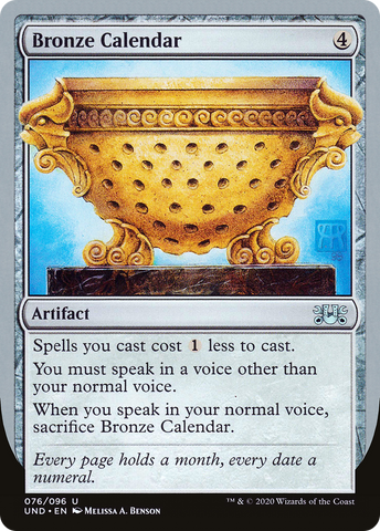 Bronze Calendar [Unsanctioned] - The Mythic Store | 24h Order Processing