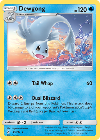 Dewgong (45/214) [Sun & Moon: Unbroken Bonds] - The Mythic Store | 24h Order Processing