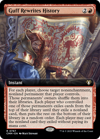 Guff Rewrites History (Extended Art) [Commander Masters] - The Mythic Store | 24h Order Processing