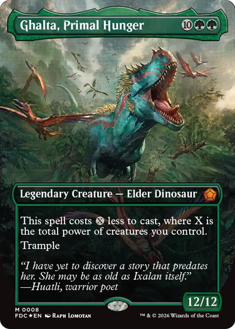 Ghalta, Primal Hunger (Borderless) [Foundations Commander] - The Mythic Store | 24h Order Processing