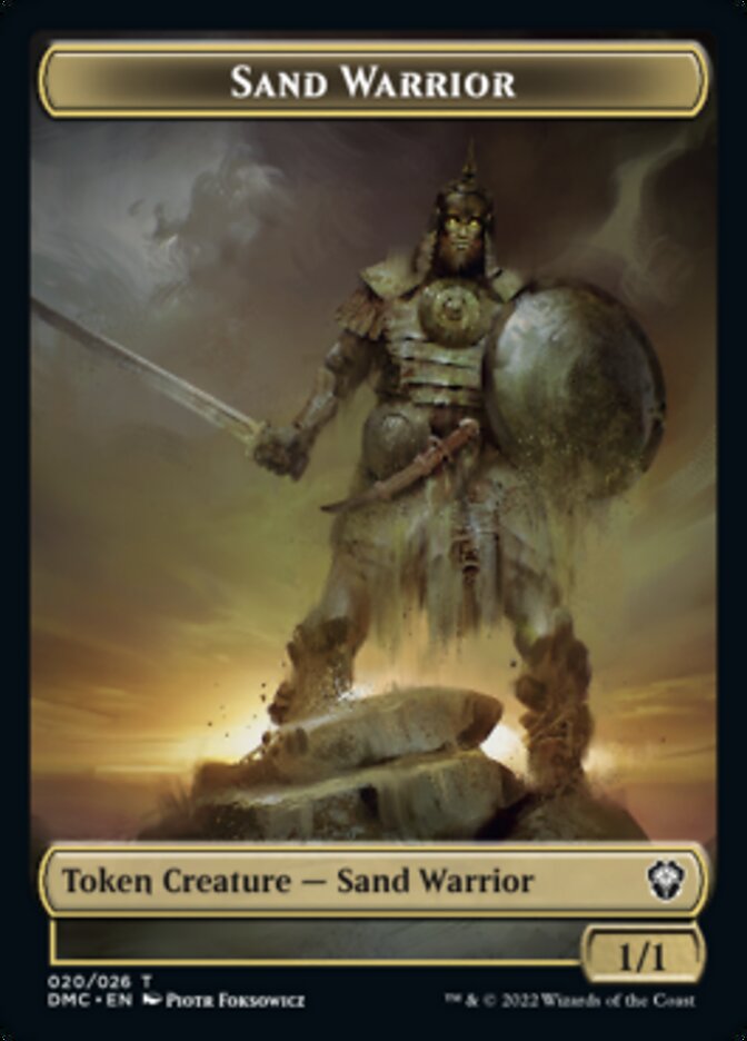 Sand Warrior Token [Dominaria United Commander Tokens] - The Mythic Store | 24h Order Processing