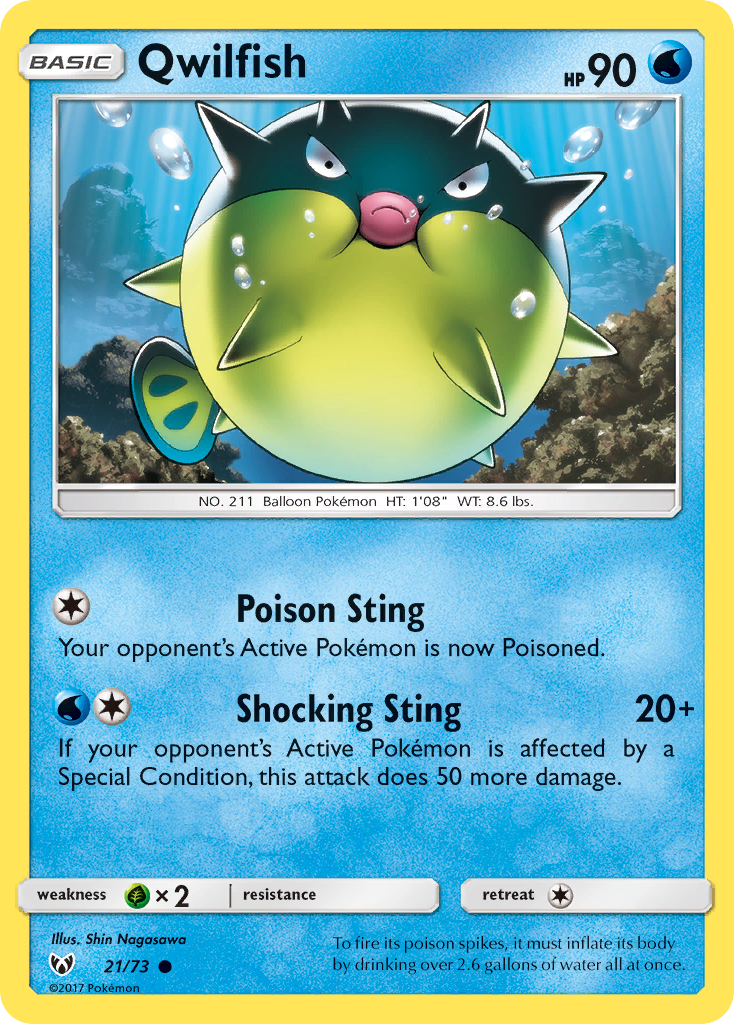 Qwilfish (21/73) [Sun & Moon: Shining Legends] - The Mythic Store | 24h Order Processing