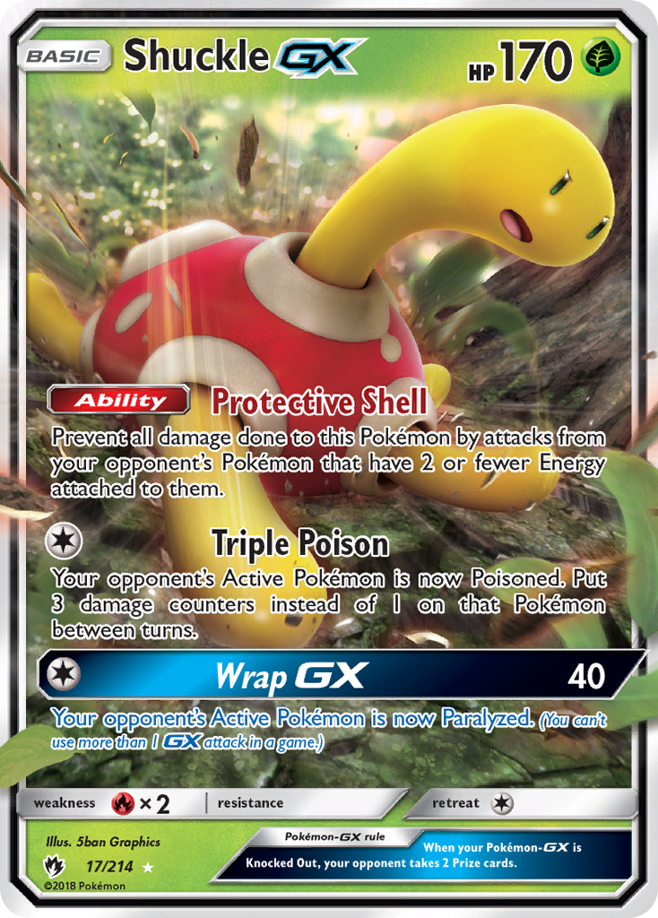 Shuckle GX (17/214) [Sun & Moon: Lost Thunder] - The Mythic Store | 24h Order Processing