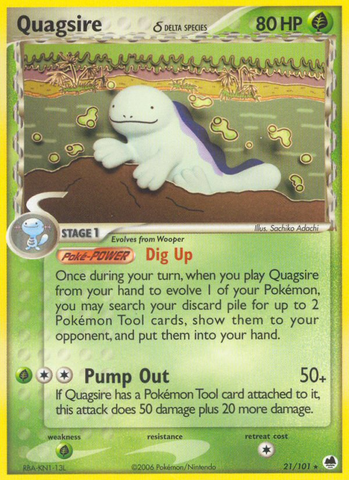 Quagsire (21/101) (Delta Species) [EX: Dragon Frontiers] - The Mythic Store | 24h Order Processing