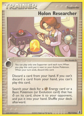Holon Researcher (95/113) [EX: Delta Species] - The Mythic Store | 24h Order Processing