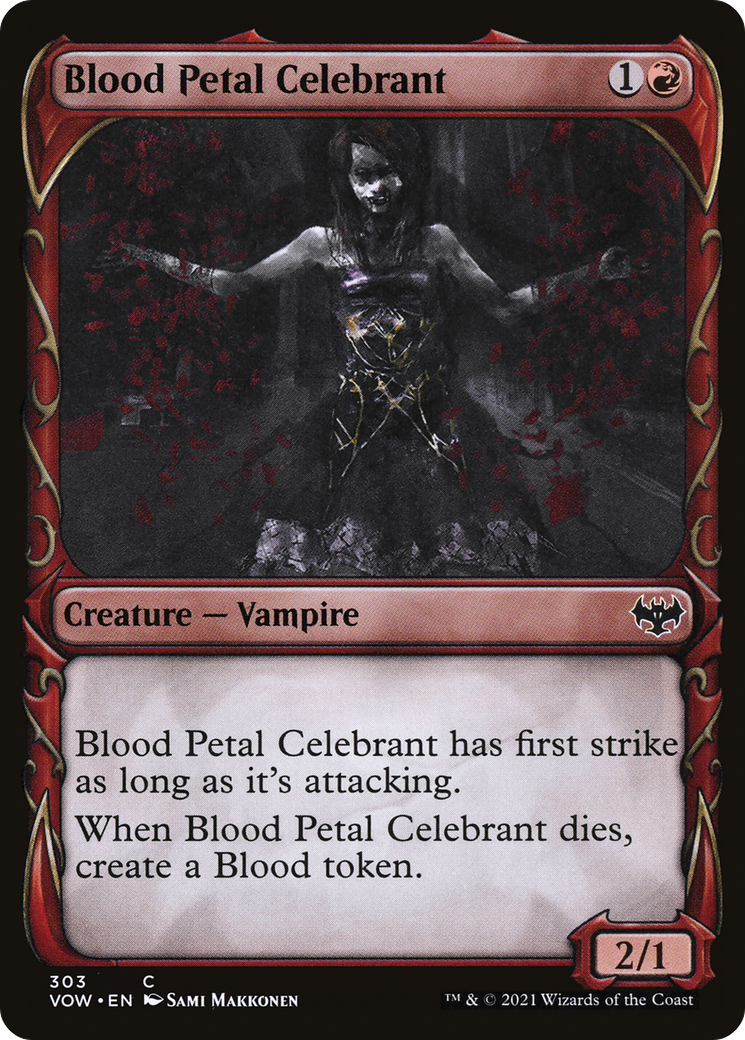 Blood Petal Celebrant (Showcase Fang Frame) [Innistrad: Crimson Vow] - The Mythic Store | 24h Order Processing