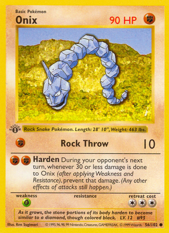Onix (56/102) (Shadowless) [Base Set 1st Edition] - The Mythic Store | 24h Order Processing
