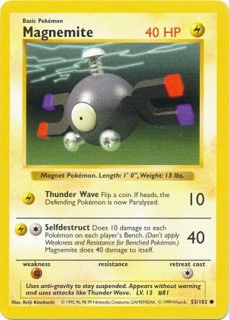 Magnemite (53/102) [Base Set Shadowless Unlimited] - The Mythic Store | 24h Order Processing
